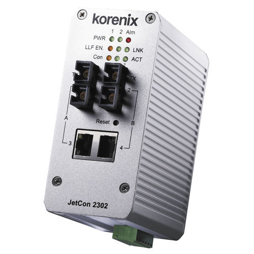 Medienwandler - JetCon 2302 - Korenix Technology - Ethernet / LWL / Industrie