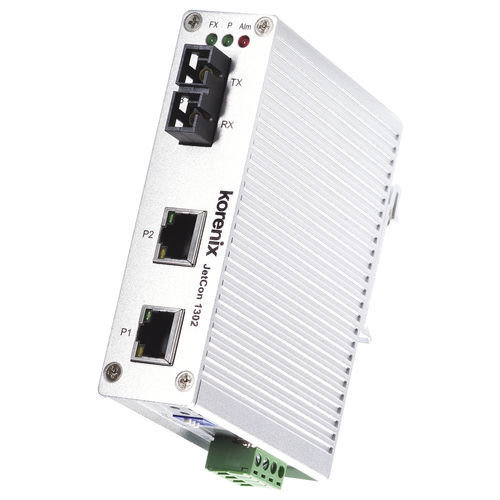 Medienwandler - JetCon 1302 - Korenix Technology - Ethernet / LWL / für DIN-Schiene