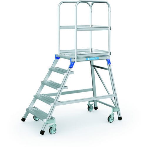 Aluminiumleiter - 4197 series  - ZARGES - mobil / Plattform / für Lagerhallen