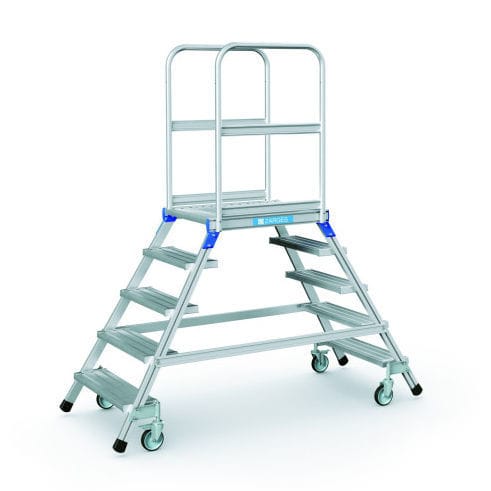 Aluminiumleiter - 4198 series - ZARGES - mobil / Plattform