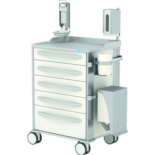 Aluminiumwagen - MPO - ZARGES - 5 Stufen / mit Schublade / mit Lenkrolle