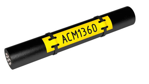 Bedrucktes Etikett - ACM series - Partex Marking Systems - Polyester / für Kabel / weiß