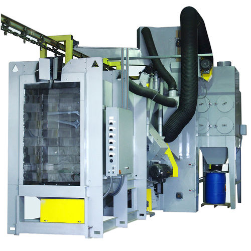 Strahlanlage mit Haken - Monorail 42×66 - LS Industries - 12 Turbinen / für Metall / automatisch