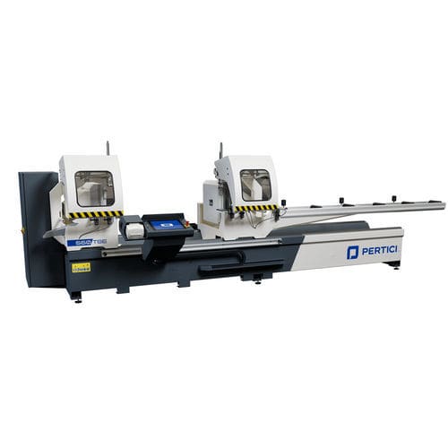 Doppelgehrungssäge für Aluminium - TSE series - Pertici S.p.A. - für PVC / mit integriertem Positionsregler / für Profile