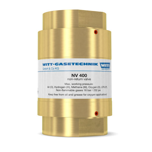 Rückschlagklappe für Gas - NV400 - WITT-Gasetechnik - Schutz / Messing / Edelstahl