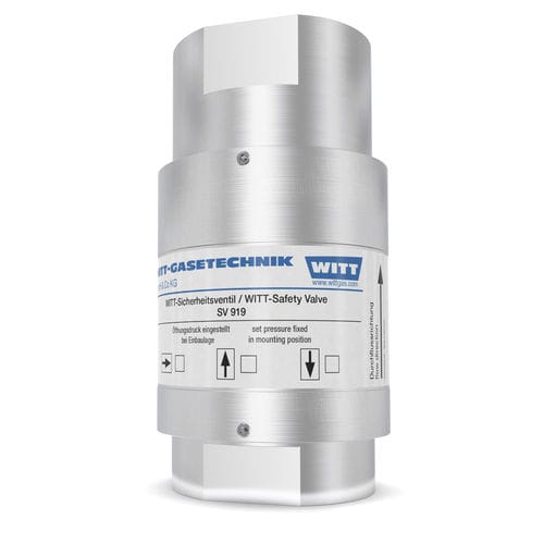 Gas-Sicherheitsabblaseventil - AV 919 - WITT-Gasetechnik - für Pipeline / für Tanks / Edelstahl
