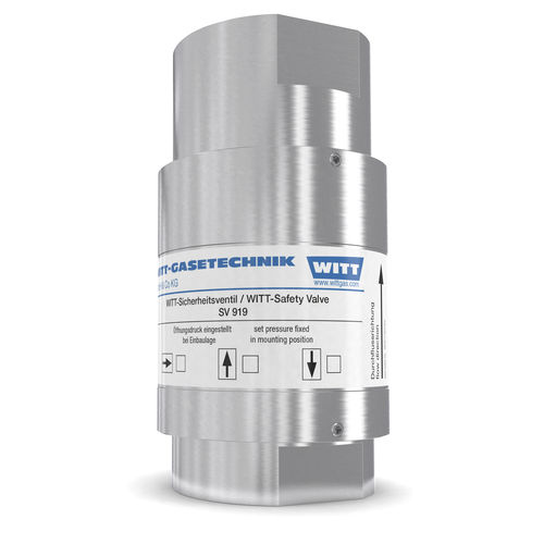Gas-Sicherheitsabblaseventil - AV 919-ES - WITT-Gasetechnik - für Pipeline / für Tanks / Edelstahl