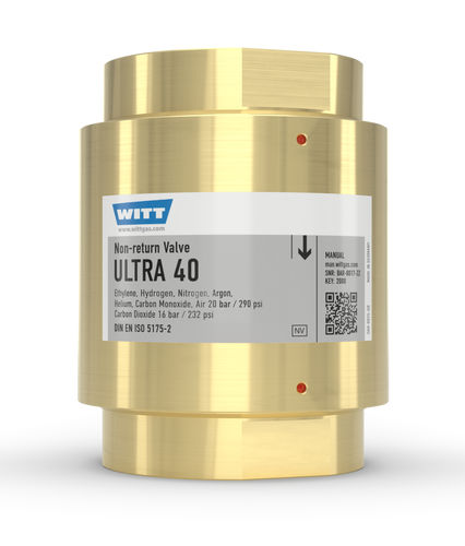 Rückschlagklappe für Gas - ULTRA 40 - WITT-Gasetechnik - DIN / Gewinde / Reinigung