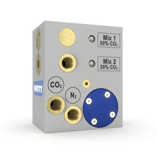 Gasmischer / 2 Kanäle - KM20-ECO - WITT-Gasetechnik - für die Getränkeindustrie / für die Lebensmittelindustrie / für medizinische Anwendung