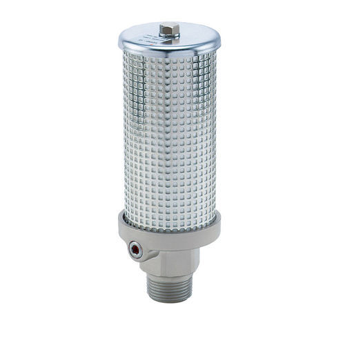 Stell-Schalldämpfer - VCHN series - SMC PNEUMATIC - rohrförmig / Metall