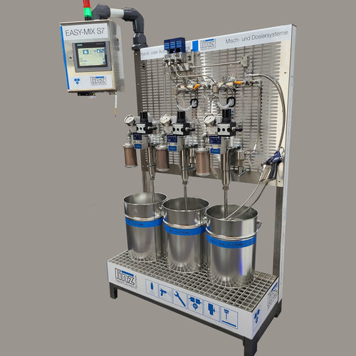 Misch- und Dosieranlage / Zweikomponenten - Rainer Linz Oberflächentechnik gmbH - Klebstoff / Kolben / robotisiert