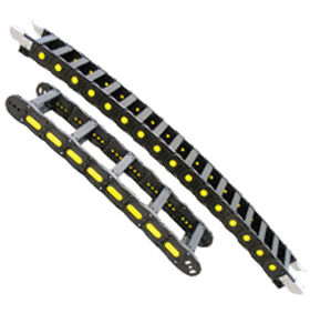 Energieführungskette / partiell geschlossen - Snaptrac - AMETEK Factory Automation - Nylon / mit Trennern