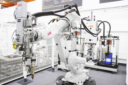 Knickarmroboter - ABB Robotics - 6-Achs / Dosier / für Deckenmontage