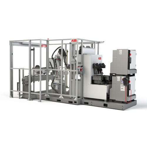Roboterzelle für Materialumschlag - Plastics Assembly Clipping Cell - ABB Robotics - Zulauf / Mess / Dosierung
