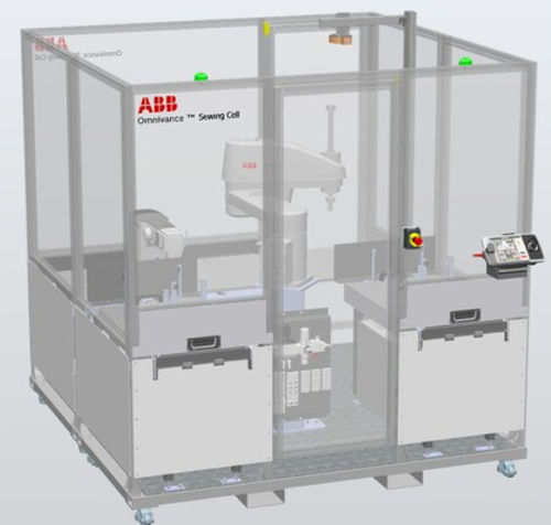 Pick-and-Place-Roboterzelle - OmniVance Sewing Cell - ABB Robotics - für Materialumschlag / Zulauf / für Zusammenbau