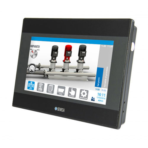 HMI mit Touchscreen - VISUAL2E - SENECA | AUTOMATION INTERFACES - einbaufähig / 800 x 480 / ARM Cortex-A8