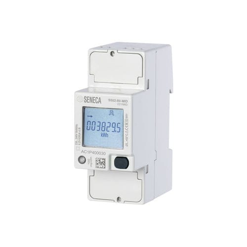 Einphasiger elektrischer Energiezähler - S502-80 series - SENECA | AUTOMATION INTERFACES - für DIN-Schiene / mit LCD-Display / Modbus