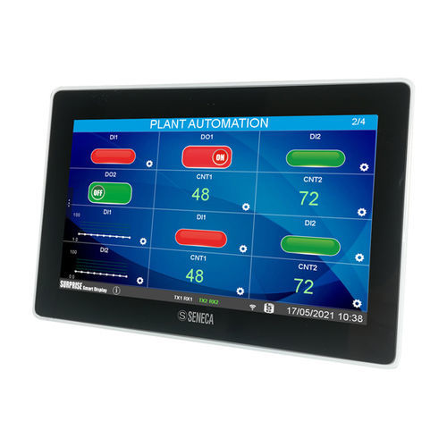 HMI / kapazitive Projektionstechnologie - SSD-S-L-V-I - SENECA | AUTOMATION INTERFACES - plattenmontiert / 800 x 480 / ARM