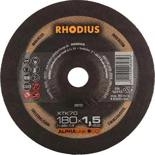 Metall-Trennscheibe - XTK70 - RHODIUS - für Stahl / dünn / für Winkelschleifer