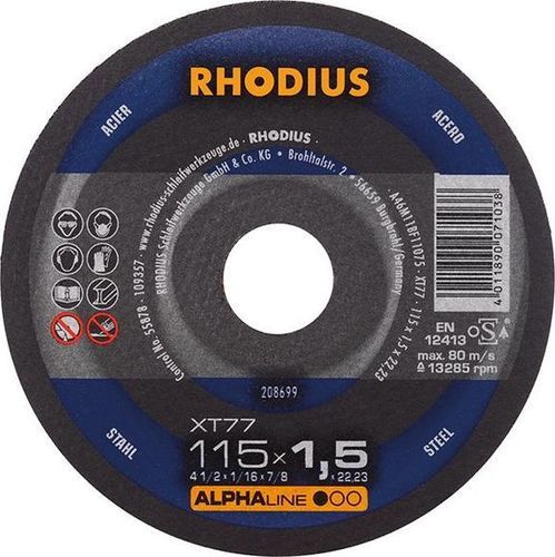 Trennscheibe für Stahl - XT77 - RHODIUS - dünn