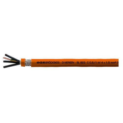 Stromkabel für Servomotor - SL 823 C - SAB BROECKSKES GMBH & Co. KG - Versorgung / isoliert / ölbeständig