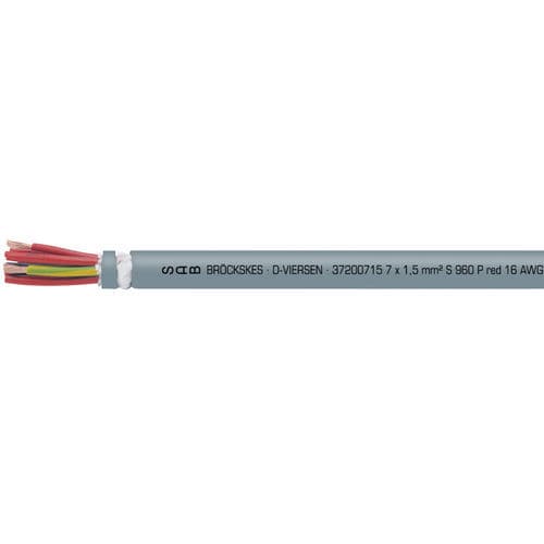 Hochflexibles Stromkabel - S 960 P red - SAB BROECKSKES GMBH & Co. KG - Versorgung / DIN / isoliert