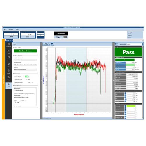 Softwaremodul für Schälest - IMADA - Berechnung / Kraftmessung / Plug-in