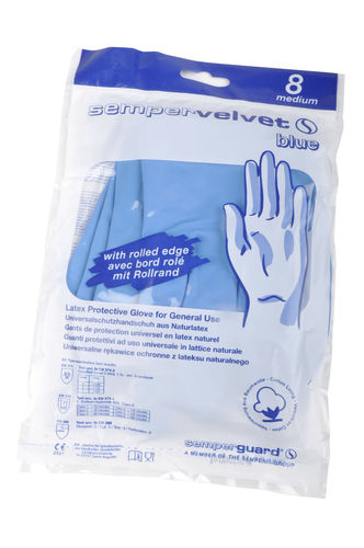 Laborhandschuh - Sempervelvet - Sempermed - chemikalienbeständig / Baumwolle / Latex