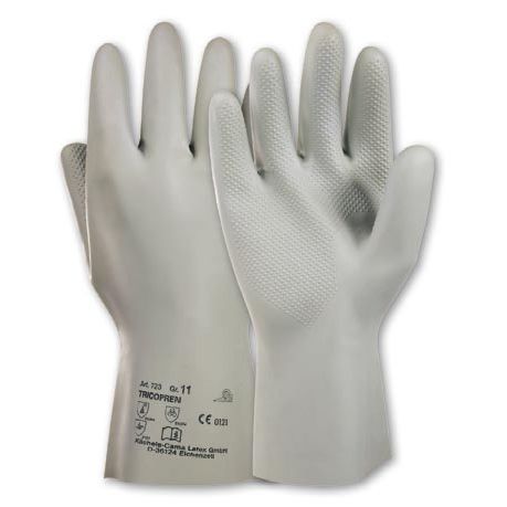 Arbeitshandschuh - Tricopren® 723 - Kächele Cama Latex - für die chemische Industrie / chemikalienbeständig / Baumwolle