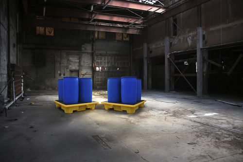 Auffangpalette für IBC-Container - SJ-110 Series - Jonesco - für 4 Fässer / Kunststoff