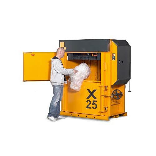 Ballenpresse für Karton - X25 - Bramidan Balers - für Kunststoff / vertikal / mit Frontöffnung