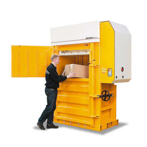 Ballenpresse für Karton - X50 - Bramidan Balers - für Kunststoff / vertikal / mit Frontöffnung