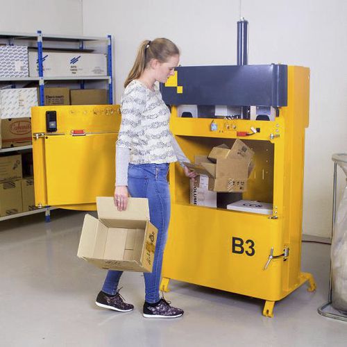 Ballenpresse für Karton - B3 - Bramidan Balers - für Kunststoff / vertikal / mit Frontöffnung