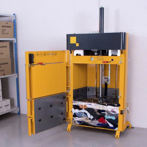 Ballenpresse für Textilien - B4 Textile - Bramidan Balers - vertikal / mit Frontöffnung / Einkammer