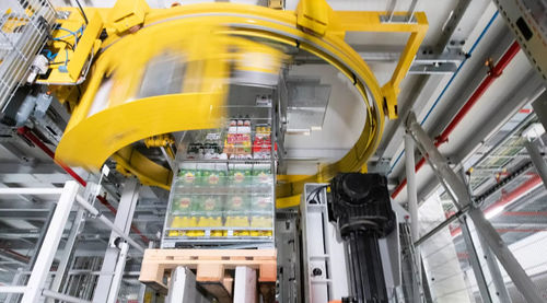 Roboter-Palettiersysteme - DEMATIC - Schicht / Kisten / für Regale