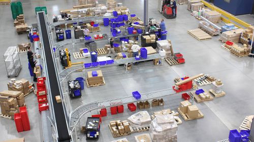 Sortier- und Kommissioniersystem / für die Automobilindustrie - DEMATIC - für die Logistik / Industrie / Farb