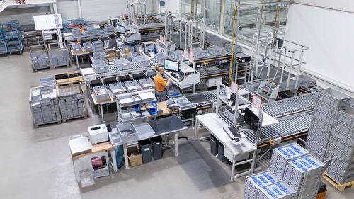 Inline-Kommissionieranlage - DEMATIC - automatisch