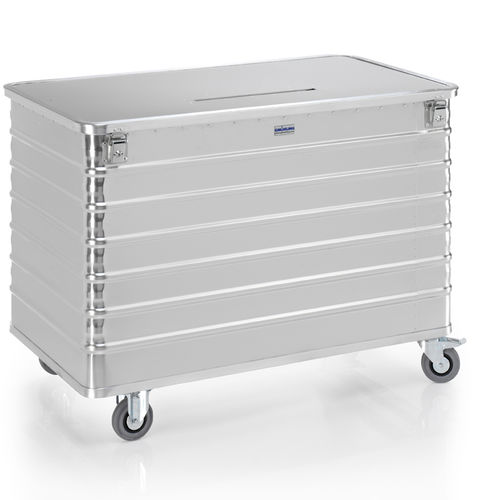 Aluminium-Müllbehälter - G®-DOCU D 3009 series - Gmöhling Transportgeräte GmbH - für Papier / mit Deckel / gesichert