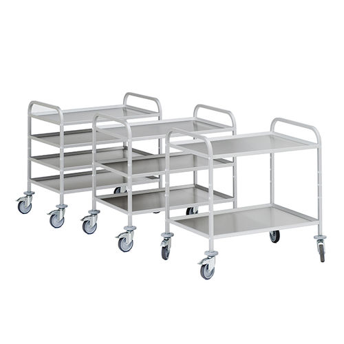 Transportwagen - G®-SERV E 95 series - Gmöhling Transportgeräte GmbH - Edelstahl / 3 Ebenen / Multifunktion