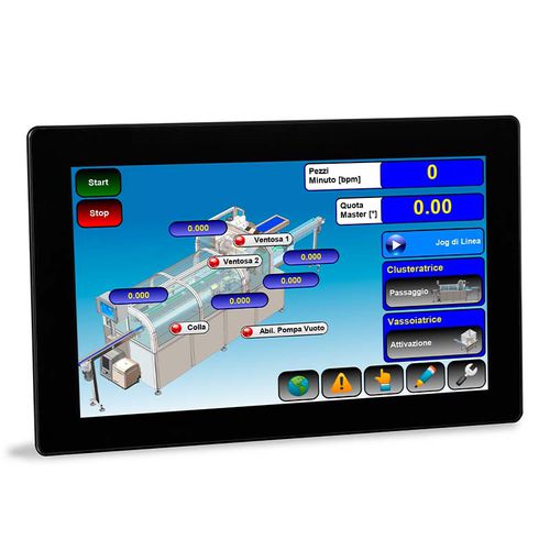 Mensch-Maschine Schnittstelle / mit kapazitivem Touchscreen - CO21-W - Sipro srl - einbaufähig / 1920 x 1080 / Full HD