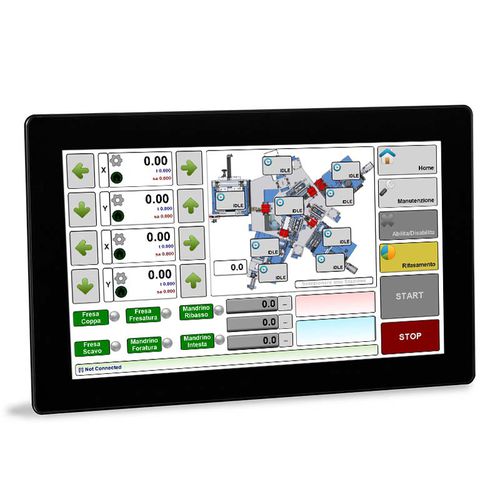 Monitor für HMI-Schnittstelle - MTFT18-W - Sipro srl - TFT-LCD / mit kapazitivem Touchscreen / Industrie