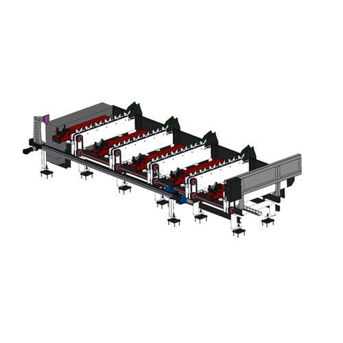 Automatisches Handlingsystem - CP-L - OMP - Mehrfach / zum Schneiden / für quadratisches Rohr