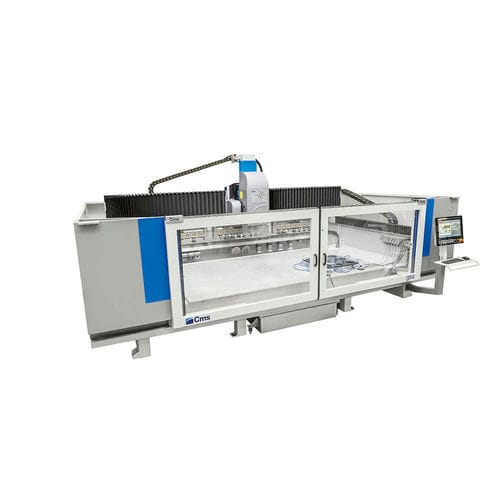 CNC-Bearbeitungszentrum / 3/4-Achs - gea - CMS S.p.A. - horizontal / für Glas / Fräs
