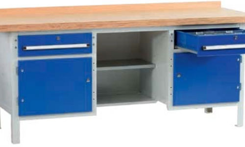 Holzwerkbank - KWB-S - LOKOMA - für Werkstatt / mit Schublade