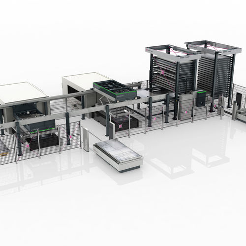 Automatisches Be- und Entladesystem - LaserFLEX - Remmert GmbH - für Schneidapplikationen / für die Blechbearbeitung / Umschlag