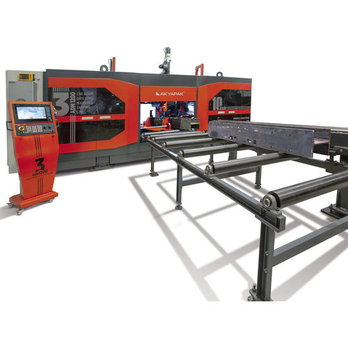 CNC-Bohranlage - 3ADM 1200 - AKYAPAK MAKINA SAN TIC - Mehrachsen / für Profile / für Stahl