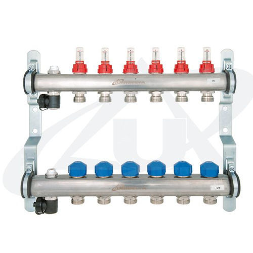 Mehrweg-Verteilerblock - 60010221 series - Unidelta S.p.A. - Edelstahl / Absperr