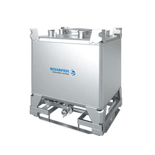 IBC-Behälter / Edelstahl - Skid BTU series  - SCHÄFER Container Systems - für Flüssigkeiten / Chemikalien / für Lebensmittel