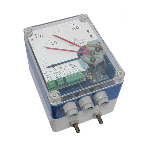 Differential-Manometer - PERITACT 80 - Arthur Grillo GmbH - mit Zifferblatt-Anzeige / für Schalttafelmontage / wandmontiert