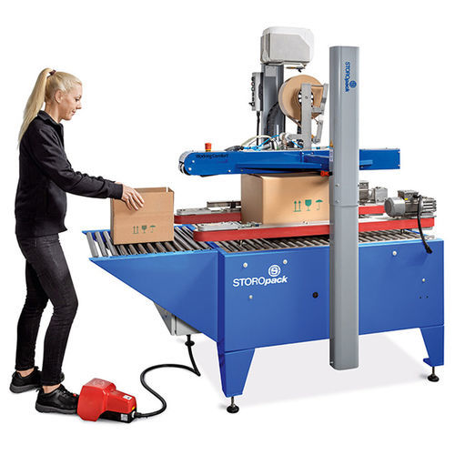 Faltschachtel-Verschließmaschine / mit Klebeband - COMFORT.CLOSE - Storopack - halbautomatisch